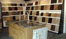 Stone samples in the Firestar showroom